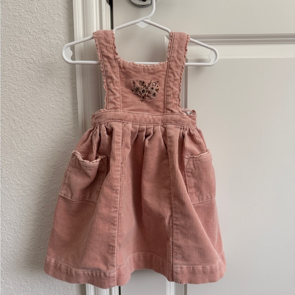 Pink Corduroy Kids Dress - Picture 1 of 1